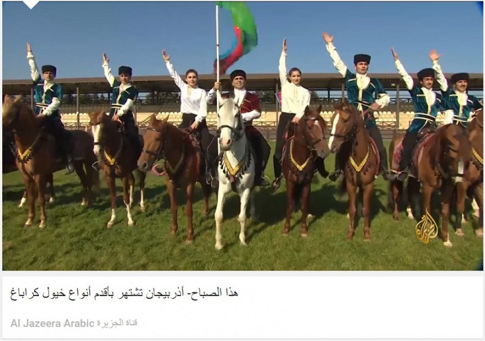 Al Jazeera broadcasts video about Karabakh horses - VIDEO