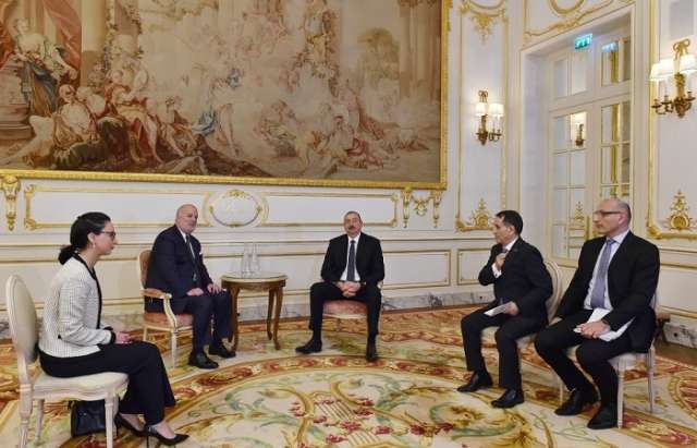 President Ilham Aliyev meets with Vivaction Company president in Paris