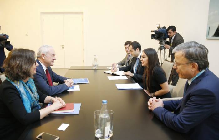 Rencontre de Leyla Aliyeva avec le directeur de Cabinet de la FAO Mario Lubetkin