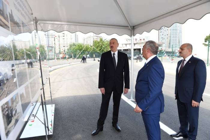 Le président Ilham Aliyev a inauguré une nouvelle route à Bakou