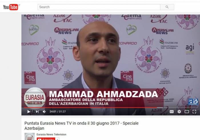 Une chaîne de télévision italienne a diffusé une émission spéciale sur l’Azerbaïdjan