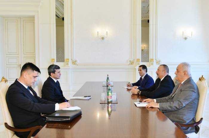 Ilham Aliyev empfängt stellvertretenden Vorsitzenden von Ministerkabinett Turkmenistans