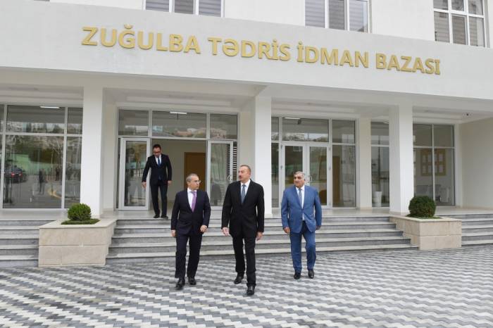 Ilham Aliyev participe à l’inauguration d’une base sportive - PHOTOS