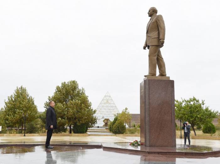 Ilham Aliyev est arrivé dans la région de Goboustan