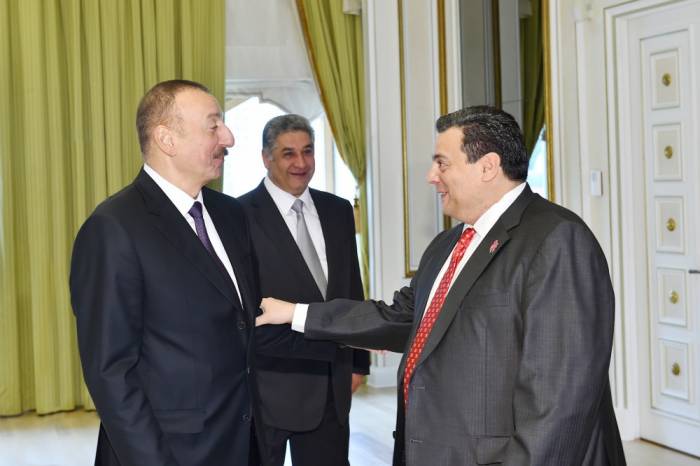 Staatspräsident Ilham Aliyev empfängt Teilnehmer der 55. WBC-Konvention