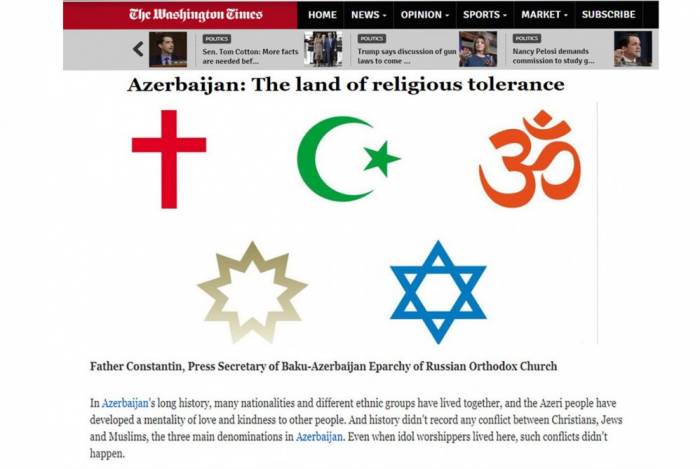 The Washington Times: Aserbaidschan–Land der religiösen Toleranz