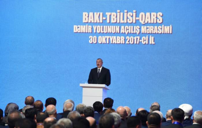 La cérémonie d’ouverture du chemin de fer Bakou-Tbilissi-Kars - VIDEO