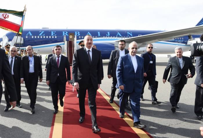Ilham Aliyev est arrivé en Iran