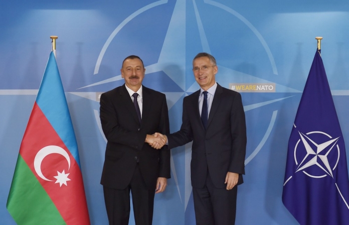 Ilham Aliyev meets with NATO Sec-Gen in Brussels 
