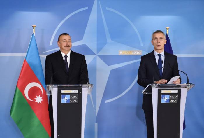 Déclaration à la presse du président azerbaïdjanais et du secrétaire général de l’OTAN