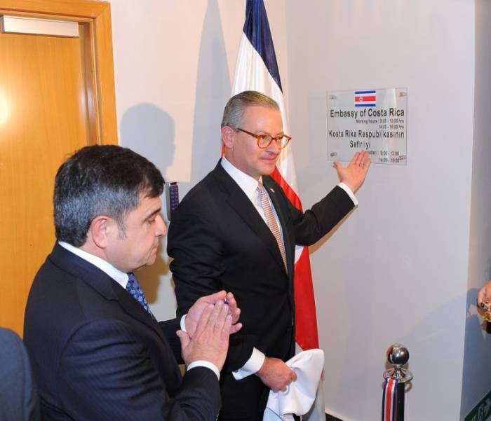 Eröffnung der costa-ricanischen Botschaft in Aserbaidschan