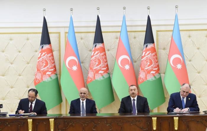 Firmada una serie de los documentos entre Azerbaiyán y Afganistán-Fotos