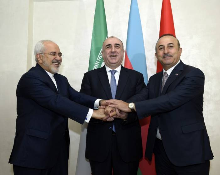 Dreier-Treffen der aserbaidschanischen, iranischen und türkischen Außenminister