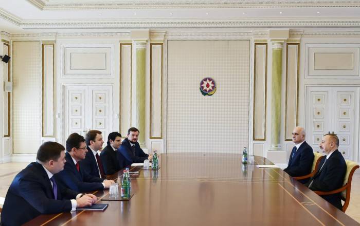 Ilham Aliyev reçoit une délégation menée par le ministre russe du Développement économique