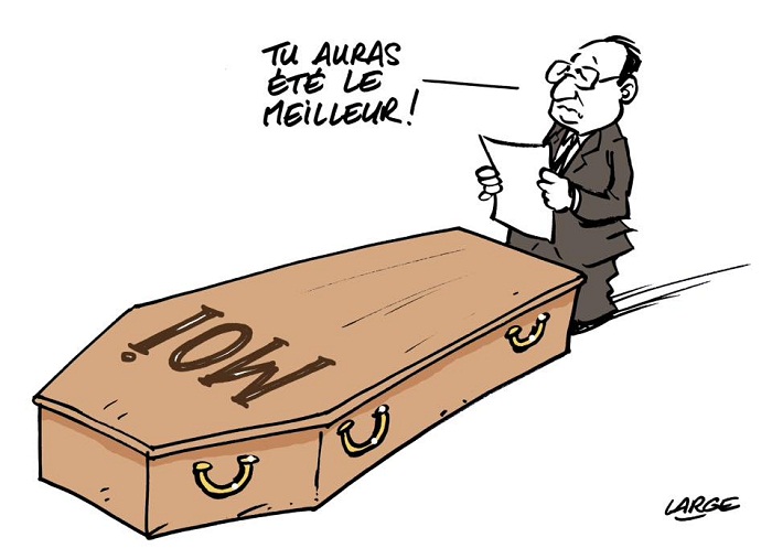 Hollande ne sera pas candidat - CARICATURE