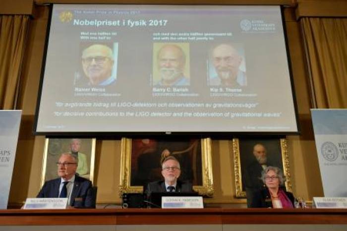 Trois Américains Nobel de physique pour l'observation des ondes gravitationnelles