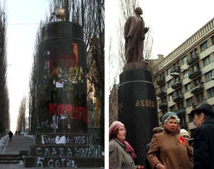 Leninin heykəlinin yerinə unitaz qoydular - FOTO