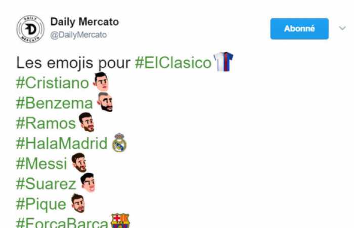Twitter crée des emojis pour le classico