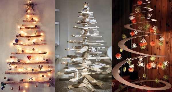 25 hermosas alternativas para tener un árbol de Navidad diferente 
