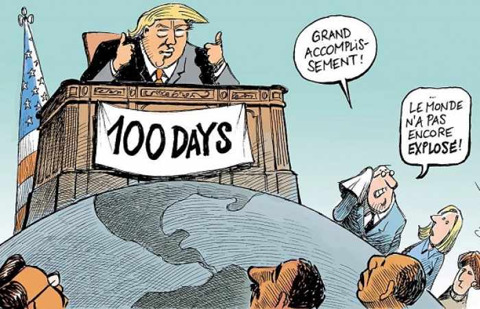 100 jours de Trump - CARICATURE