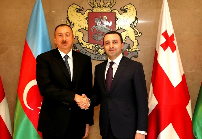 Azerbaijani president meets with Georgian PM