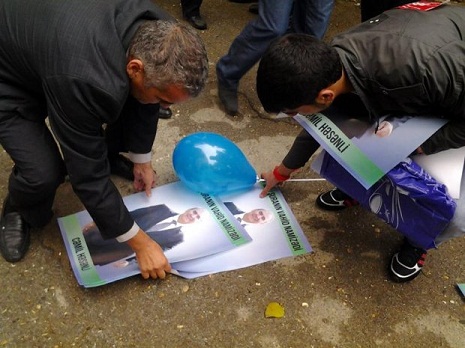 Müxalifətin mitinqi həmişəki kimi seyrəkdir -FOTO