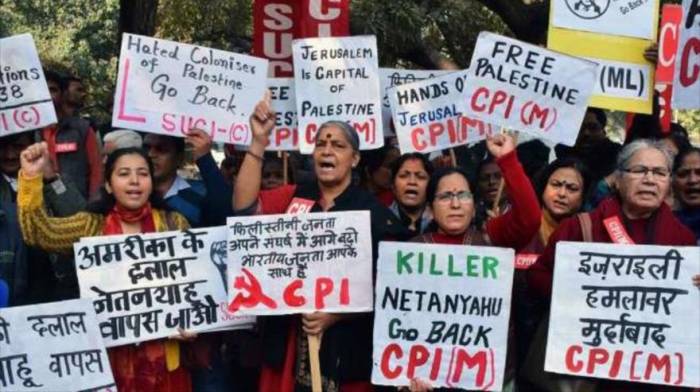 Los indios protestan contra visita de Benyamin Netanyahu