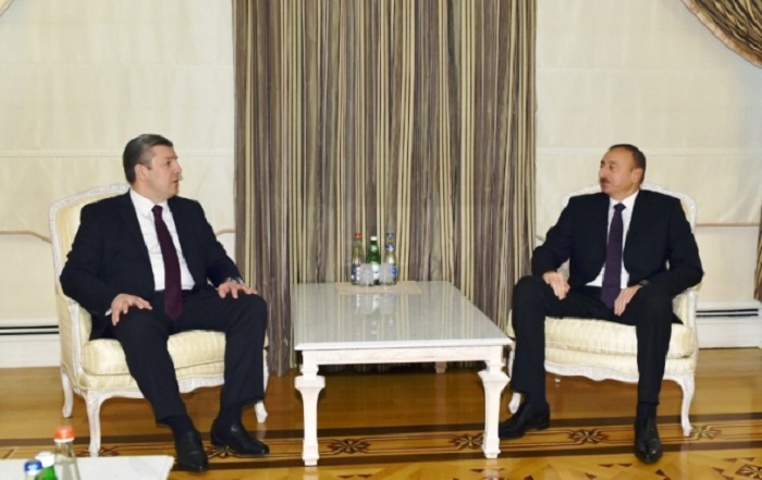 lham Aliyev traf sich mit dem georgischen Ministerpräsidenten