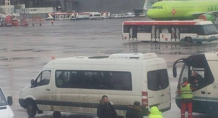 Passenger plane catches fire on takeoff at Domodedovo airport