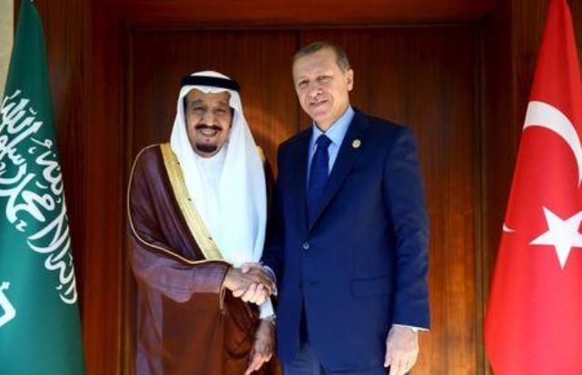 Ərdoğan və kral Salman Əsədi yola salır
