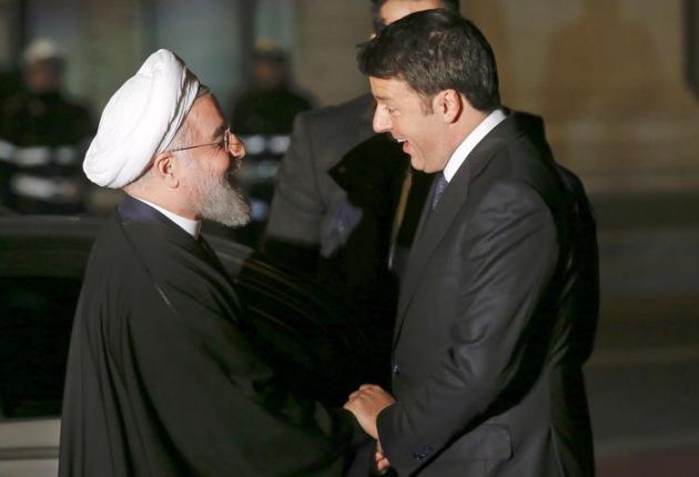Le président iranien Hassan Rohani à Rome Le président iranien Hassan Rohani à Rome
