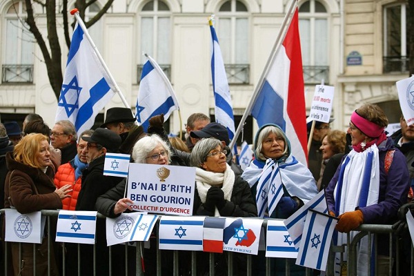 Manifestation à Paris en solidarité avec Israël