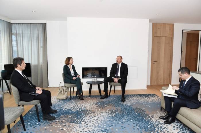 President Ilham Aliyev met with Deputy CEO of SUEZ GROUP in Davos