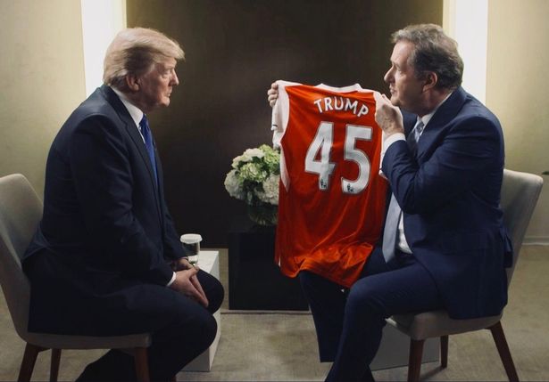Piers Morgan demands Donald Trump replaces Arsenal manager