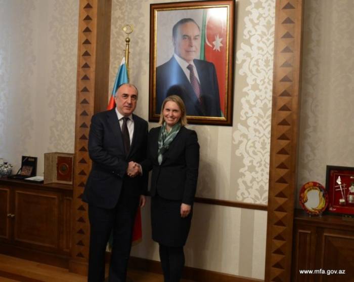 Elmar Mammadyarov se reunió con la consejera del subsecretario  de EE.UU 