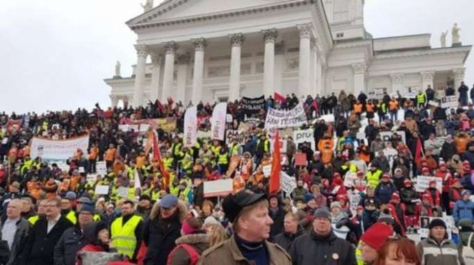 Proteste in Finnland gegen Einschnitte für Arbeitslose