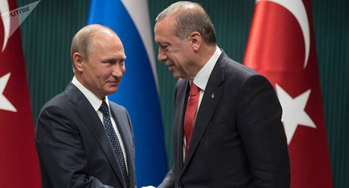 Erdogan expresa condolencias a Putin por la muerte del piloto ruso en Idlib