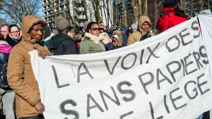 Manifestation pro-migrants en Belgique