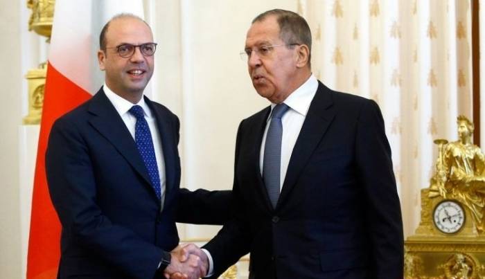 Sergei Lavrov and Italian Foreign Minister Angelino Alfano meet in Moscow