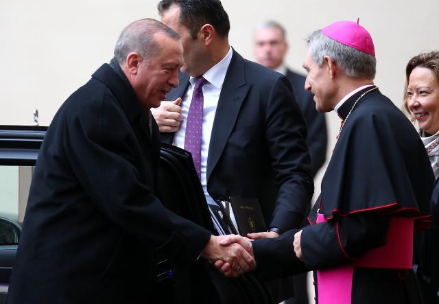 Turkish president meets pope, expected to discuss Jerusalem