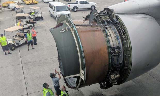 United Airlines engine disintegrates over Pacific, forcing emergency landing