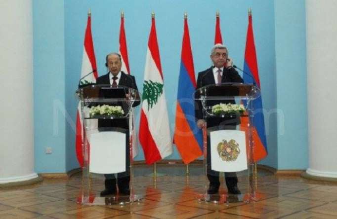 Sargsyán abordó el conflicto de Nagorno Karabaj con su par libano