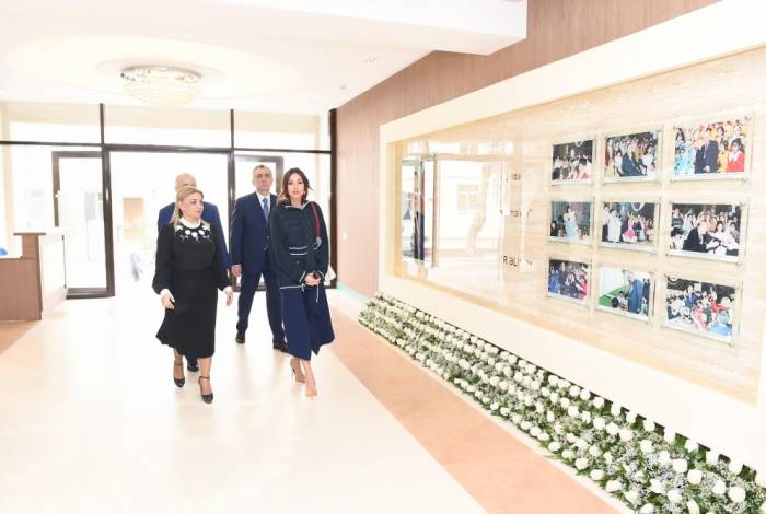 Erste Vizepräsidentin Mehriban Aliyeva weiht den Kindergarten Nr.157 im Sabail Rayon ein
