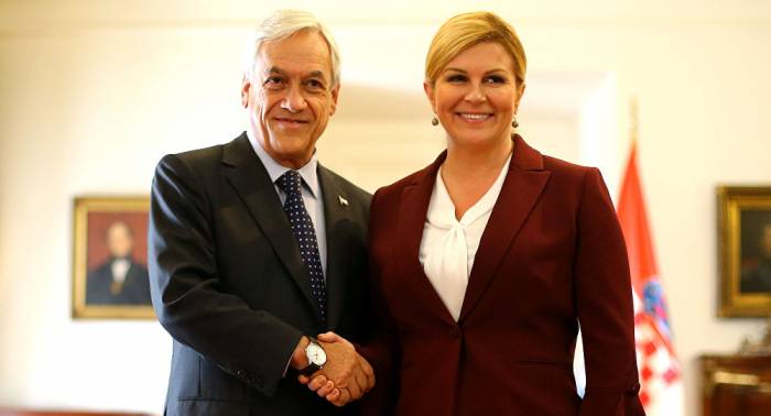 Presidentes de Chile y Croacia firman acuerdo cultural