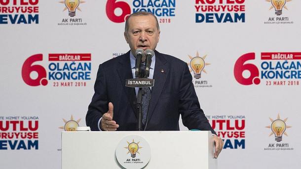 Erdogan auf dem Beyoğlu-Kongress
