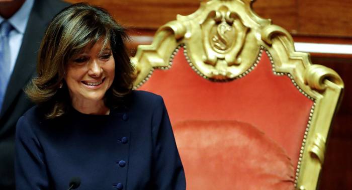 Por primera vez en la historia una mujer encabeza el Senado de Italia