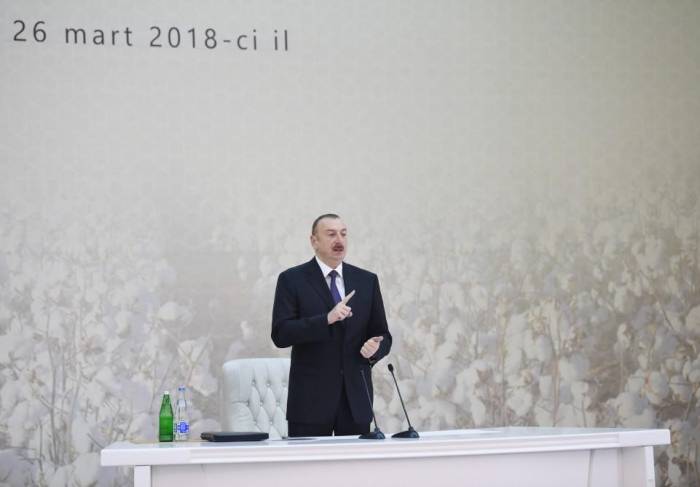 Präsident Aliyev: Aserbaidschan hat eine führende Rolle bei der Entwicklung des Baumwollanbaus