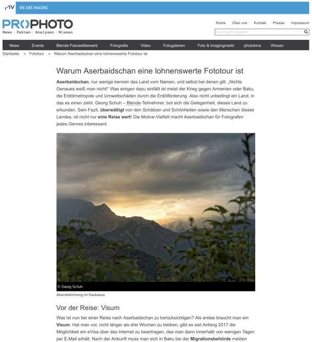 Deutsches Portal Prophoto: Warum Aserbaidschan eine lohnenswerte Fototour ist