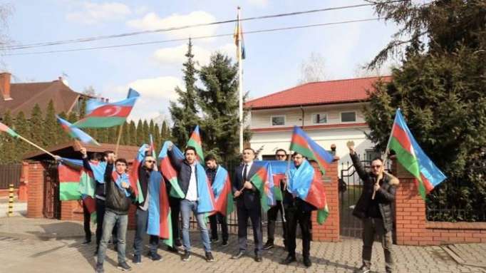 La acción de protesta en Varsovia-Foto