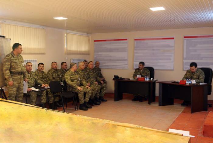 Actions taken on terrain board in course of military drills in Azerbaijan